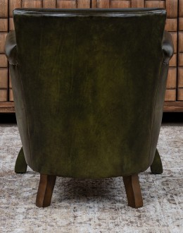 Remington Olive Leather Chair
