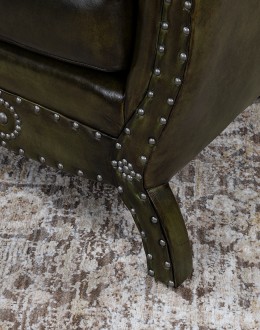 Remington Olive Leather Chair