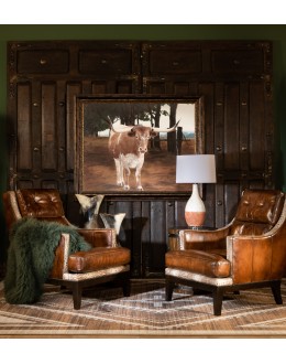 fine leather accent chair upscale ranch style leather chair,ranch style chair with saddle leather
