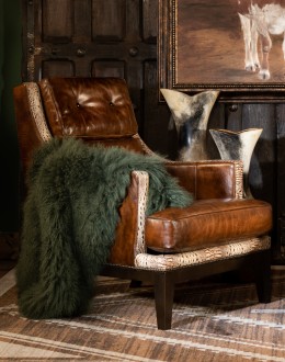 fine leather accent chair upscale ranch style leather chair,ranch style chair with saddle leather