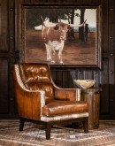 upscale ranch style leather chair,ranch style chair with saddle leather