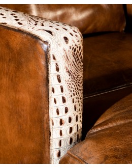 fine leather accent chair upscale ranch style leather chair,ranch style chair with saddle leather