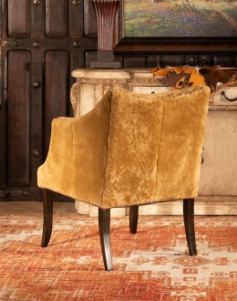 western living room chair with cowhide all over