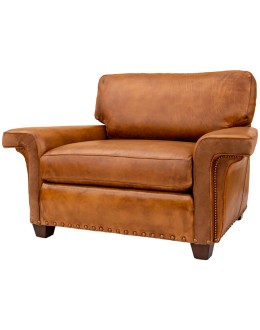 Thatcher Chair modern rustic style leather chair and 1/2