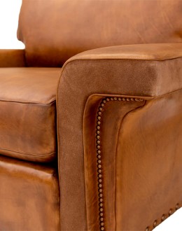 Thatcher Chair modern rustic style leather chair and 1/2