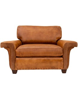 Thatcher Chair modern rustic style leather chair and 1/2