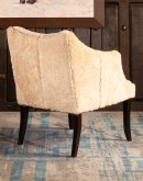 western living room chair with cowhide all over