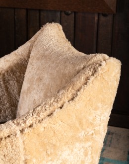 western living room chair with cowhide all over