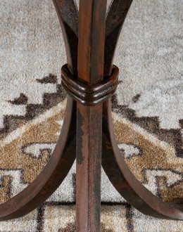 white onyx top accent table with iron base