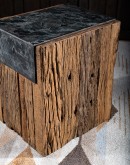 unique reclaimed wood side table