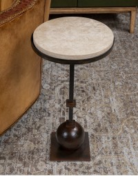 Torreon Stone Circle Accent Table