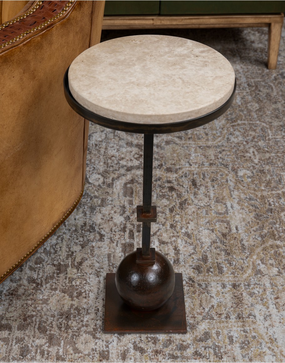 Torreon Stone Circle Accent Table Torreon Stone Circle Accent Table