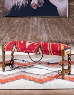 Kilim Rug Top Bench
