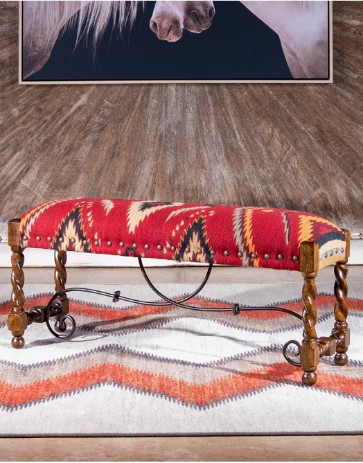 Kilim Rug Top Bench