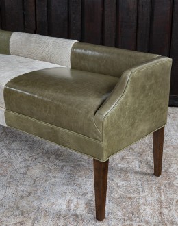 Pecos Moss Leather Bench