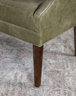 Pecos Moss Leather Bench