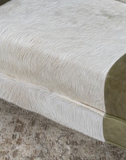 Pecos Moss Leather Bench