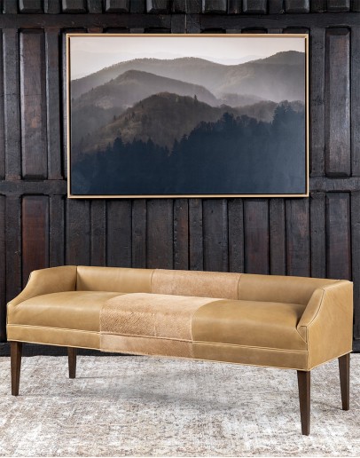 Pecos Palomino Leather Bench Pecos Palomino Leather Bench