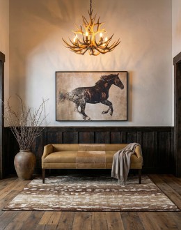 Pecos Palomino Leather Bench Pecos Palomino Leather Bench