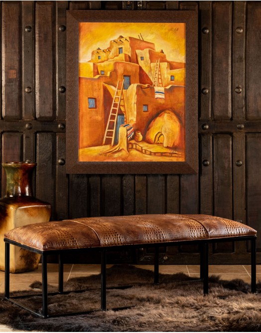 Carmen Saddle Croc Ottoman