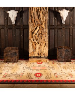 Cowhide Cube Ottoman