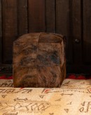 small cowhide cube foot stool