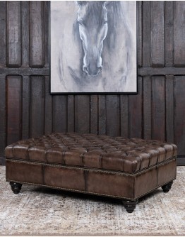 Dawson Smoke Storage Leather Ottoman Dawson Smoke Storage Leather Ottoman