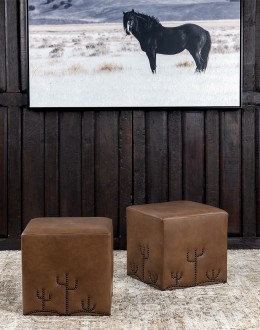 Desert Cacti Cube Ottoman Desert Cacti Cube Ottoman