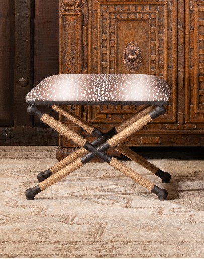 lowest priced fawn small bench by uttermost