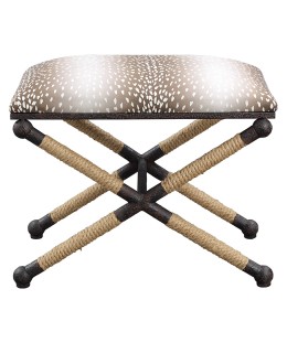 lowest priced fawn small bench by uttermost