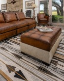 Jericho Storage Leather Ottoman