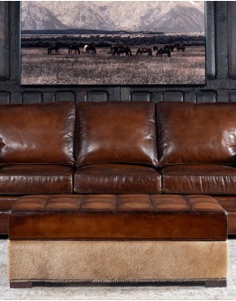 Jericho Storage Leather Ottoman Jericho Storage Leather Ottoman