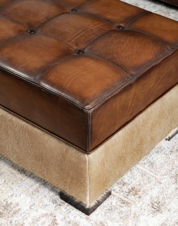 Jericho Storage Leather Ottoman