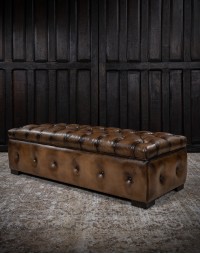 Kensington Leather Storage Ottoman