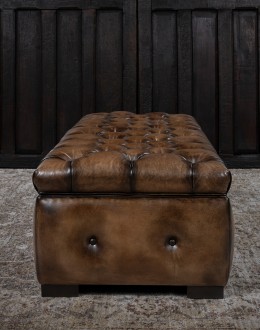 Kensington Leather Storage Ottoman