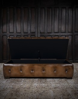 Kensington Leather Storage Ottoman