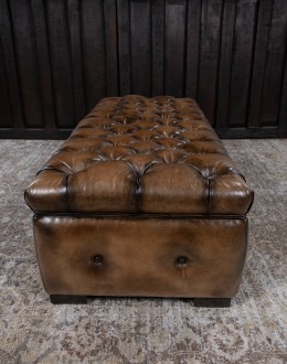 Kensington Leather Storage Ottoman