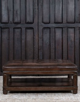 Wexler Leather Ottoman