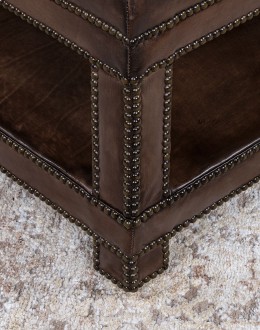 Wexler Leather Ottoman