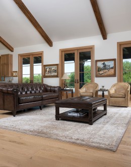 Wexler Leather Ottoman