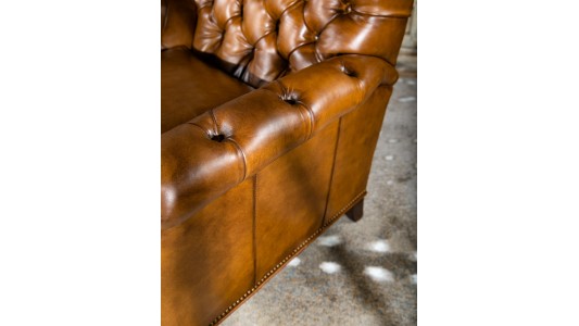 Alamosa Leather Recliner, Button Tufted Back, Comfortable
