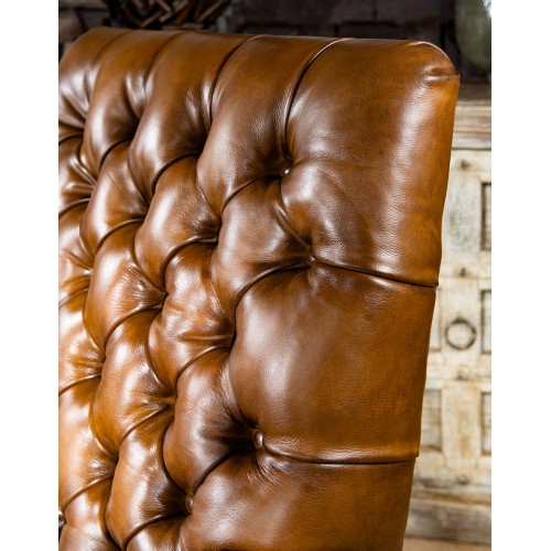 Alamosa Leather Recliner, Button Tufted Back, Comfortable