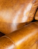 saddle tan leather recliner