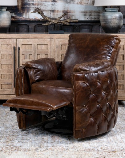 Boulder Brown Swivel Recliner Boulder Brown Swivel Recliner