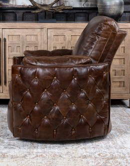 Boulder Brown Swivel Recliner