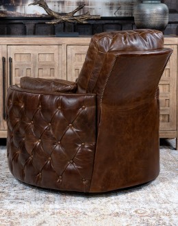 Boulder Brown Swivel Recliner