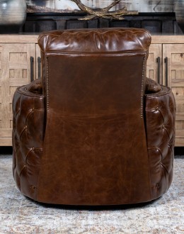 Boulder Brown Swivel Recliner
