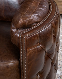 Boulder Brown Swivel Recliner