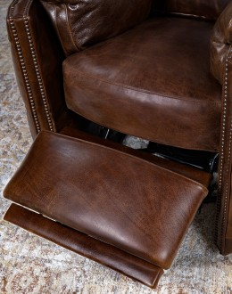 Boulder Brown Swivel Recliner