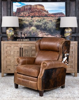 Bronco Cognac Leather Recliner